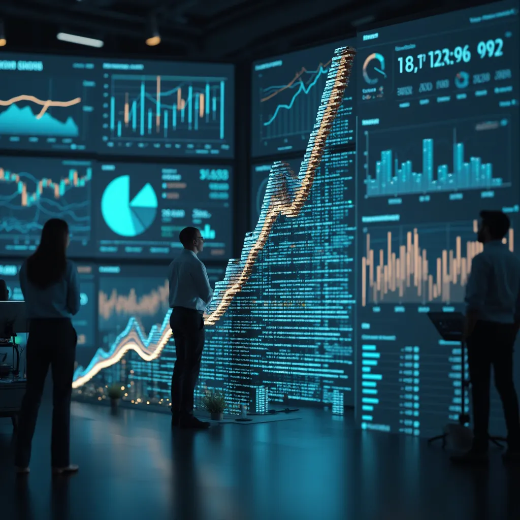 Gráficos de crecimiento empresarial